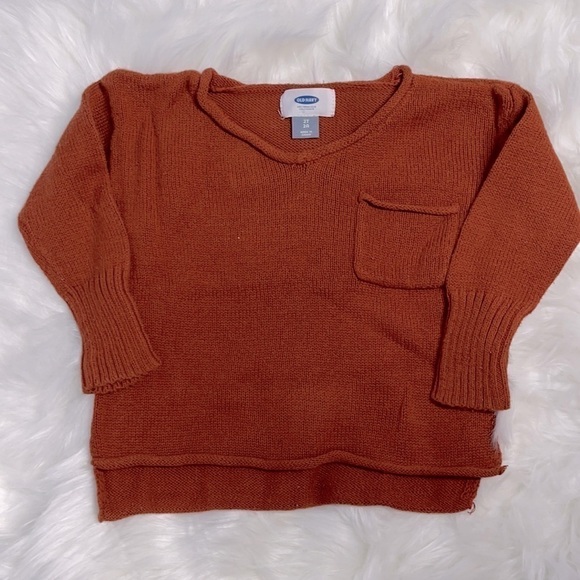 𝅺6/$20 ⭐️ Old Navy Toddler Girl Knit Brown Sweater US 2T - Picture 1 of 4